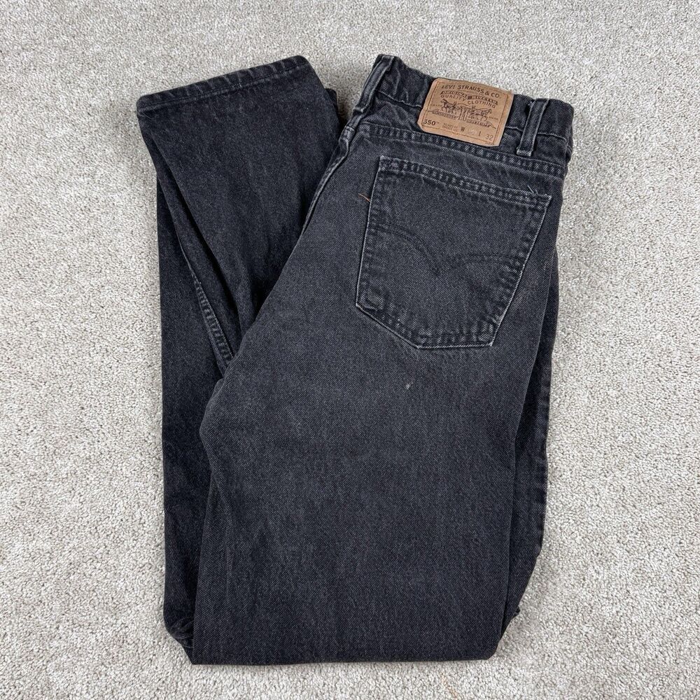 Vintage Levis 550 Orange Tab Mens 30x32 Black Relaxed Fit Jeans USA VTG No Tag